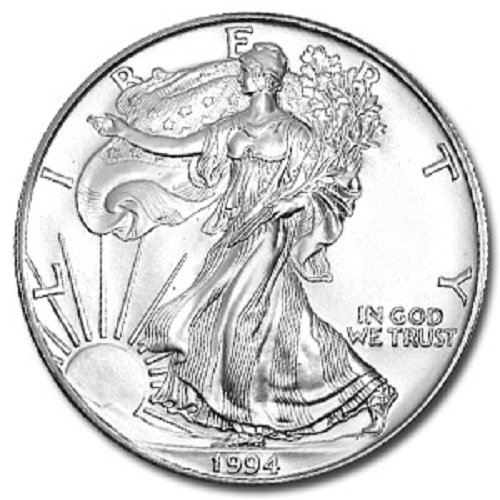 1994-1 Ounce American Silver Eagle Shipping .999 Fine Silver with